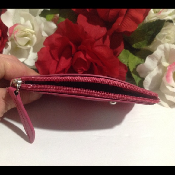 Owl Face Coin Purse Pink Faux Leather Zip Closure - Picture 5 of 10